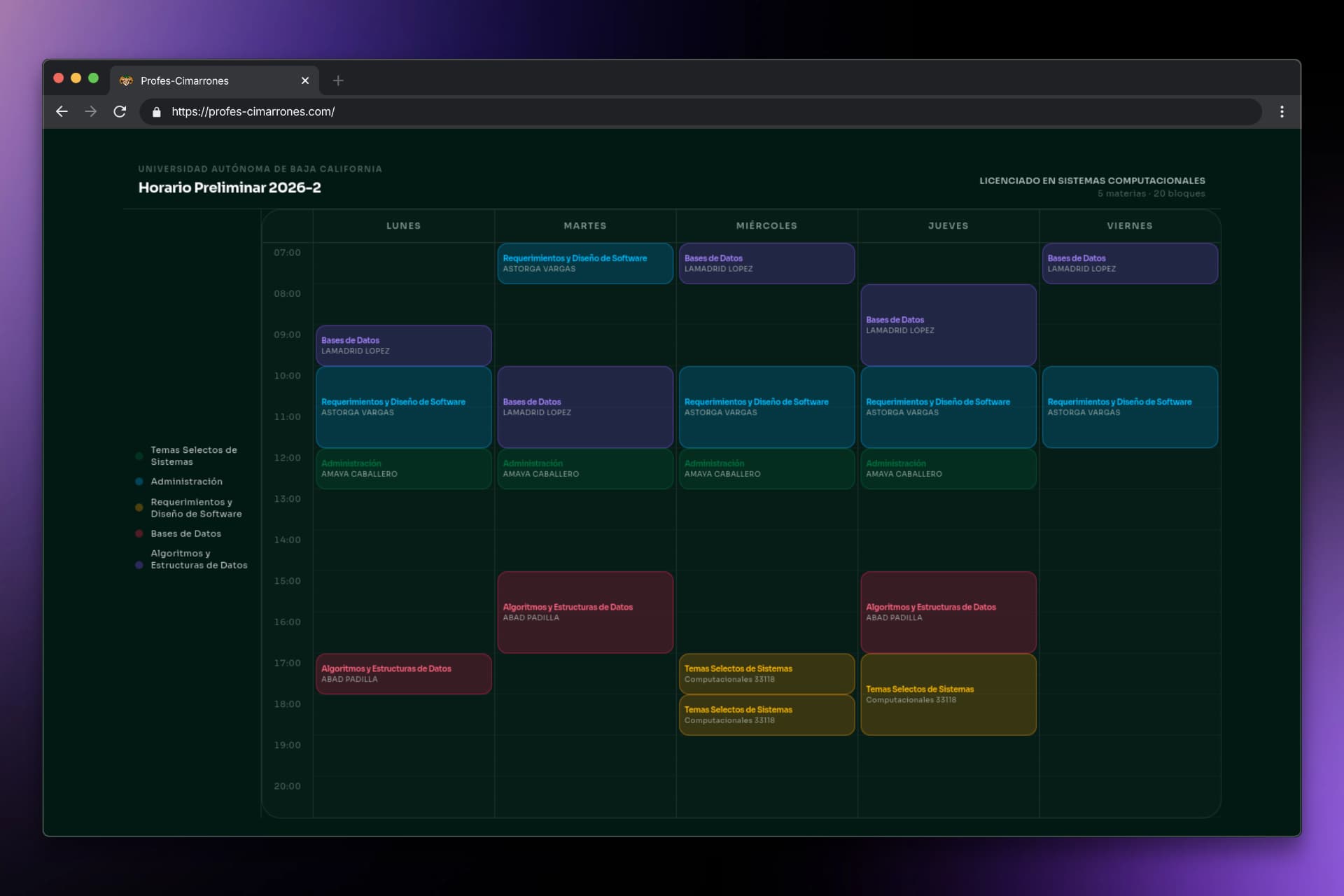 Arma tu horario